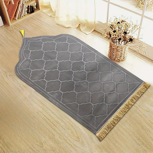 Luxury Plush Prayer Mat – Thickened Comfort with Tassel Design