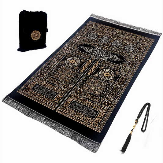 Luxury Prayer Mat Gift Set – Includes Prayer Beads & Travel Bag