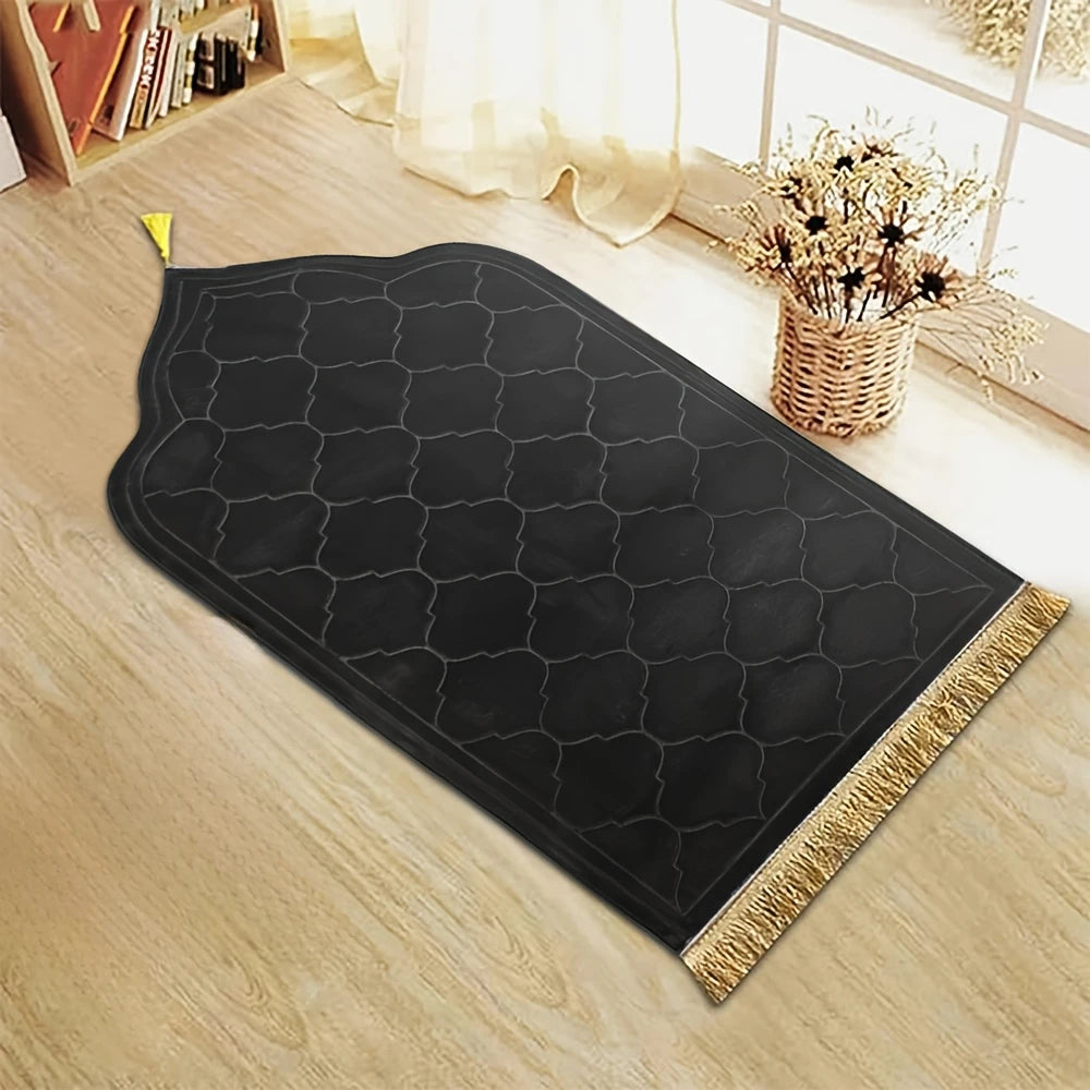 Luxury Plush Prayer Mat – Thickened Comfort with Tassel Design